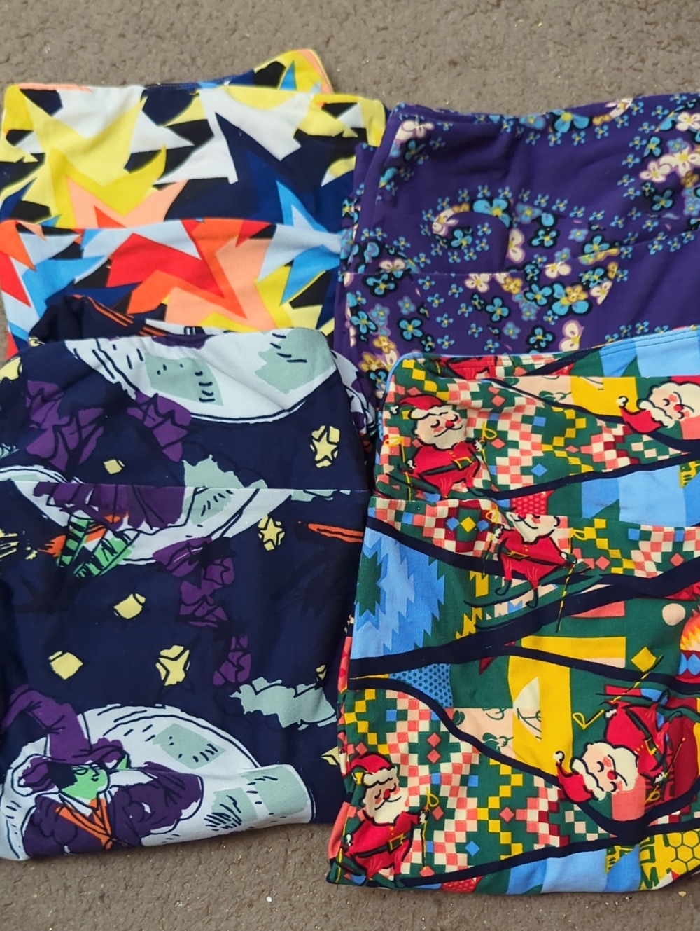 Colorful Printed Lularoe Leggings Bundle Of 4 - Multi Color Patterns